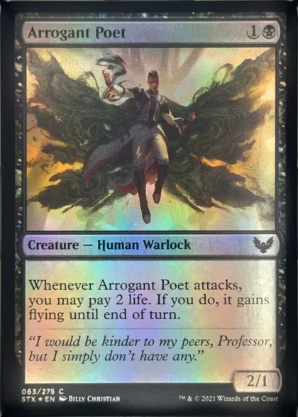 front of card