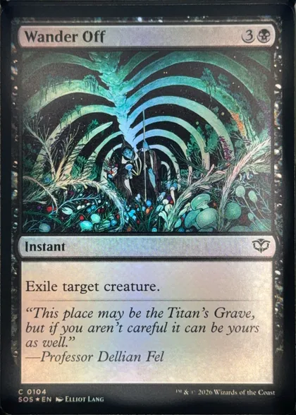 front of card