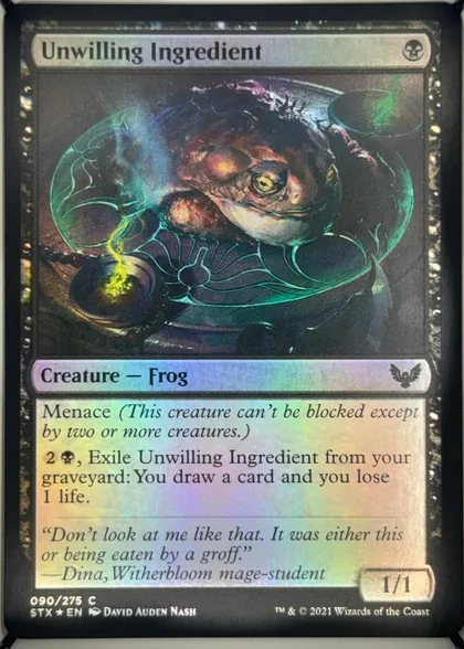 front of card