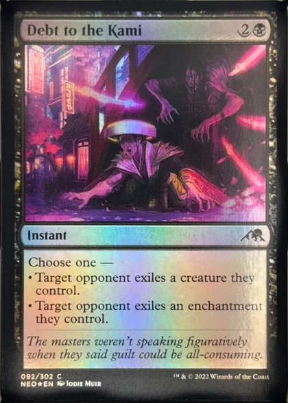 front of card