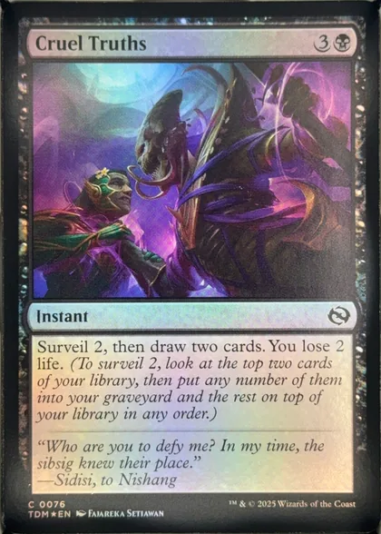 front of card