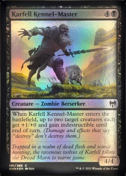 front of card
