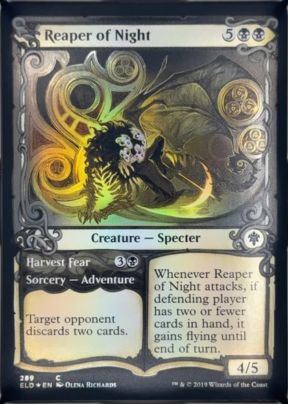 front of card