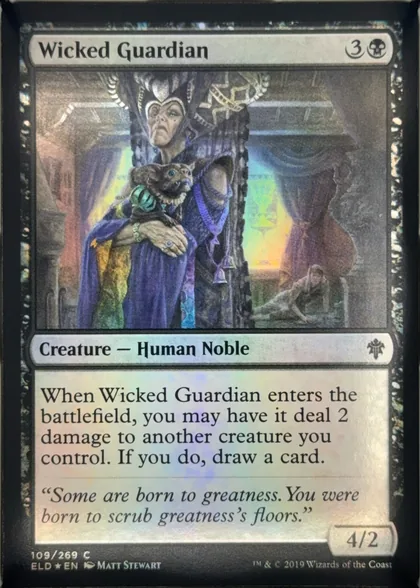 front of card