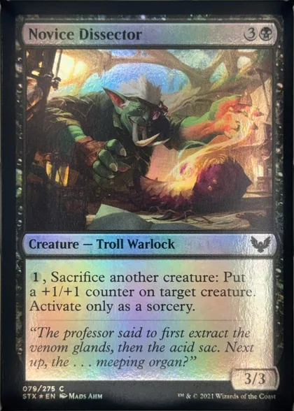 front of card
