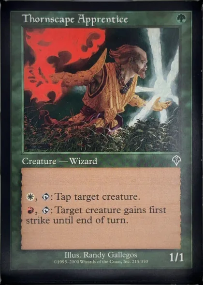 front of card