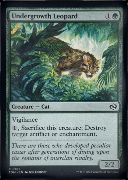 front of card