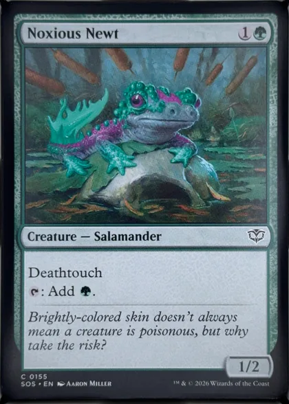 front of card