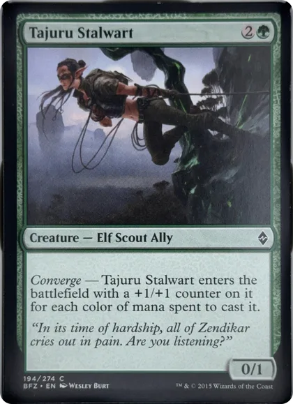 front of card