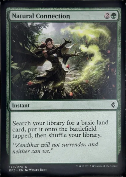 front of card