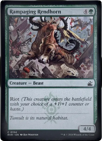 front of card