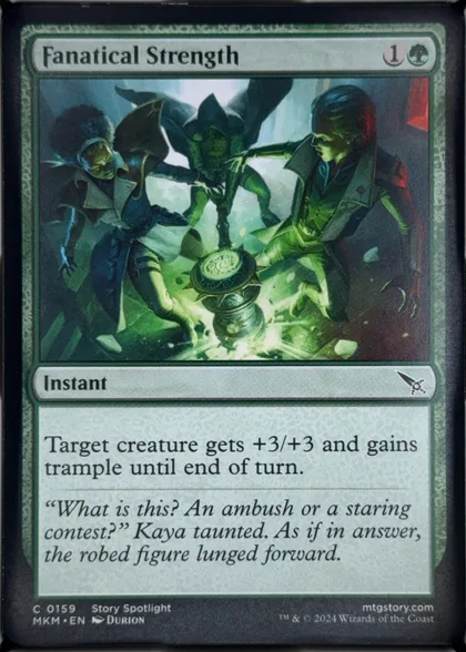 front of card