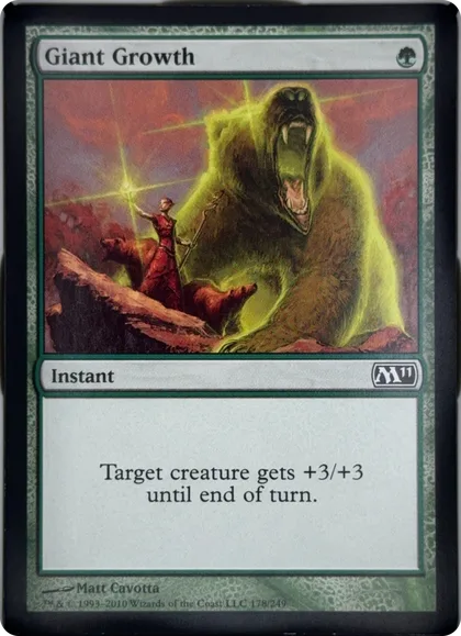 front of card