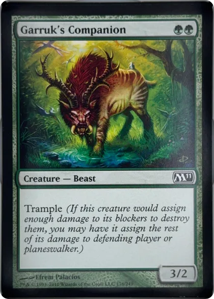 front of card