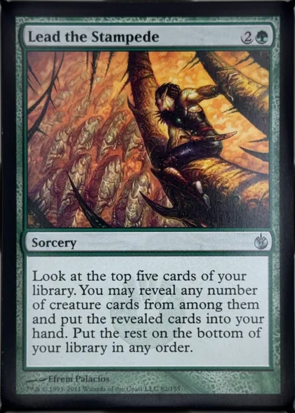 front of card