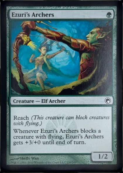 front of card