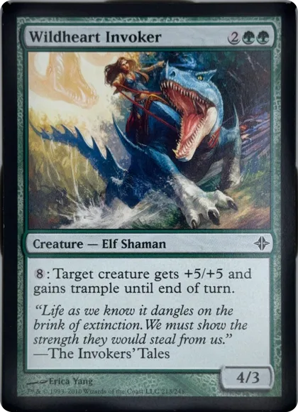 front of card