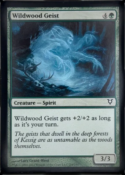 front of card