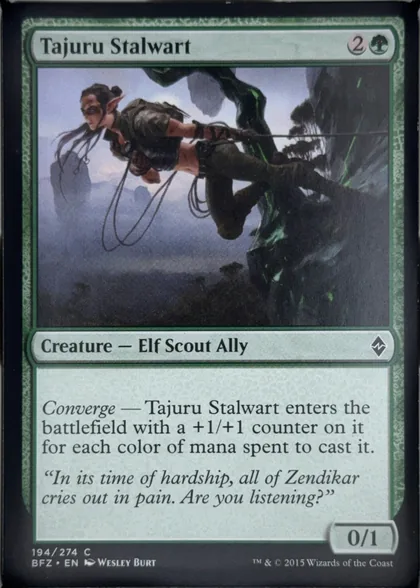front of card
