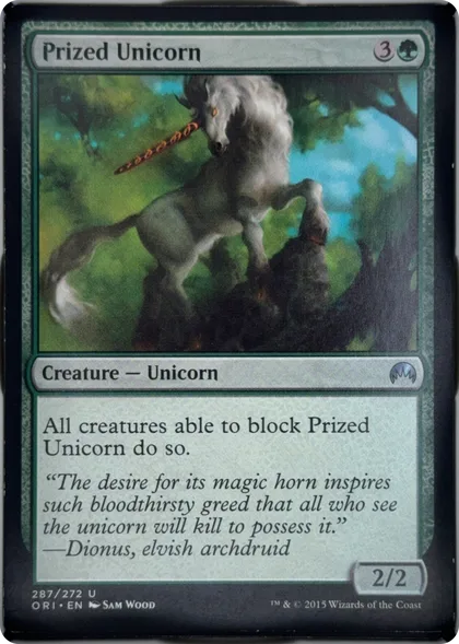 front of card