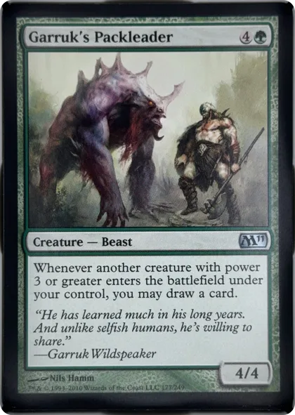 front of card