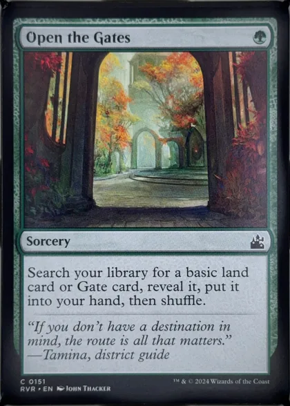 front of card