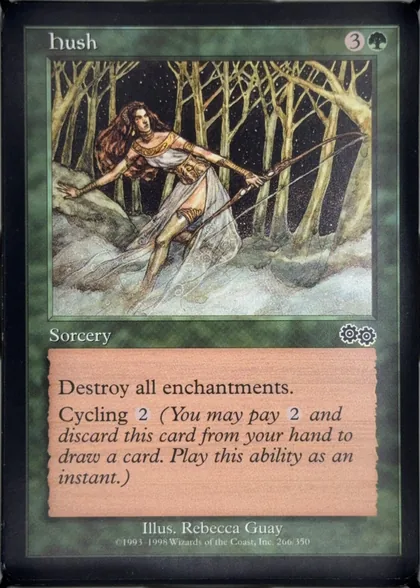 front of card