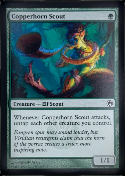 front of card