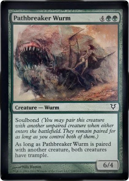 front of card