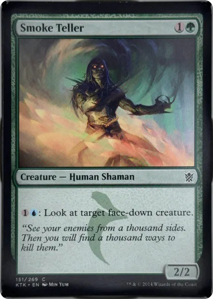 front of card