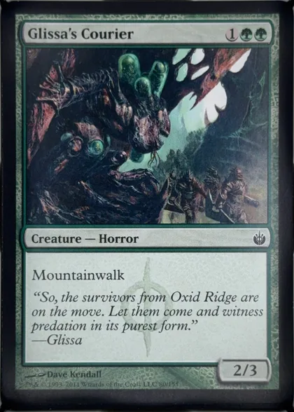 front of card