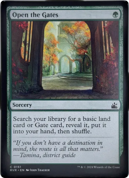 front of card