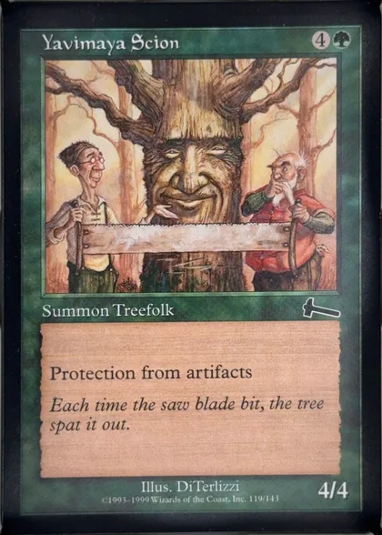 front of card