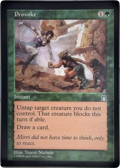 front of card