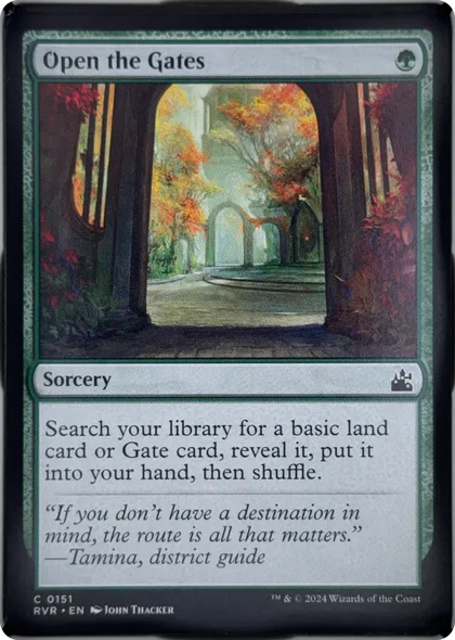 front of card