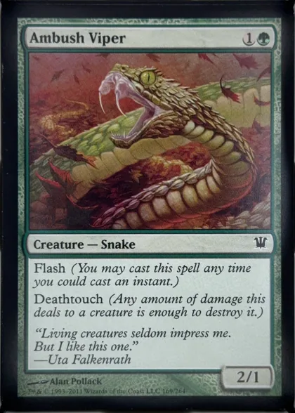 front of card