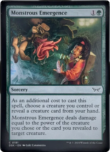 front of card