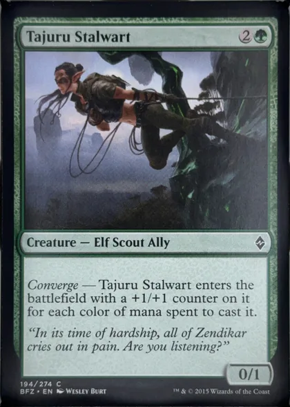 front of card