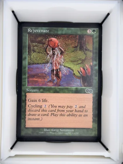 front of card