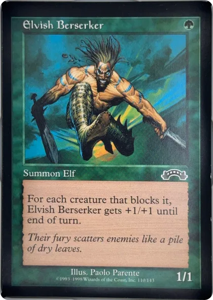 front of card