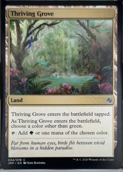 front of card