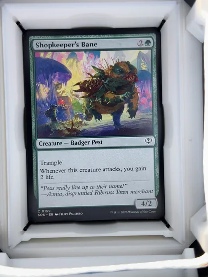 front of card