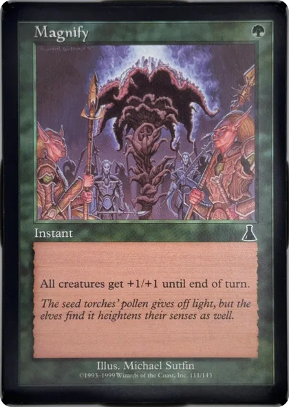 front of card