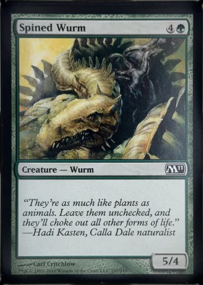 front of card