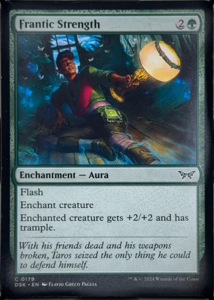front of card