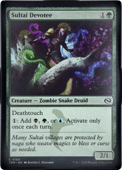 front of card