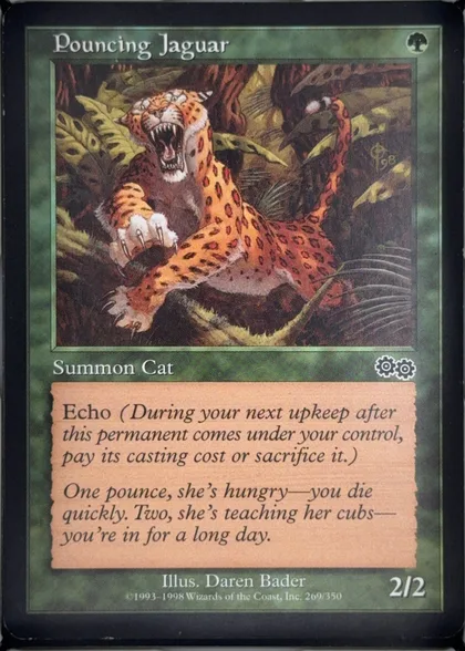 front of card
