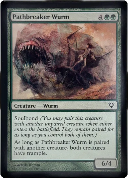 front of card