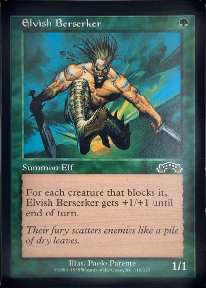 front of card