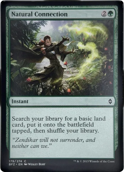 front of card